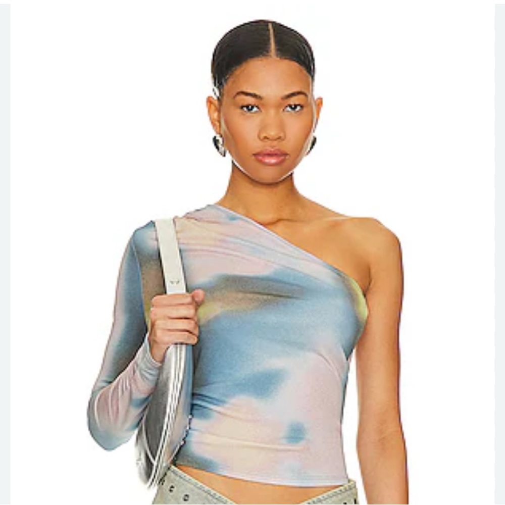 Miaou One-Shoulder Multicolor Top